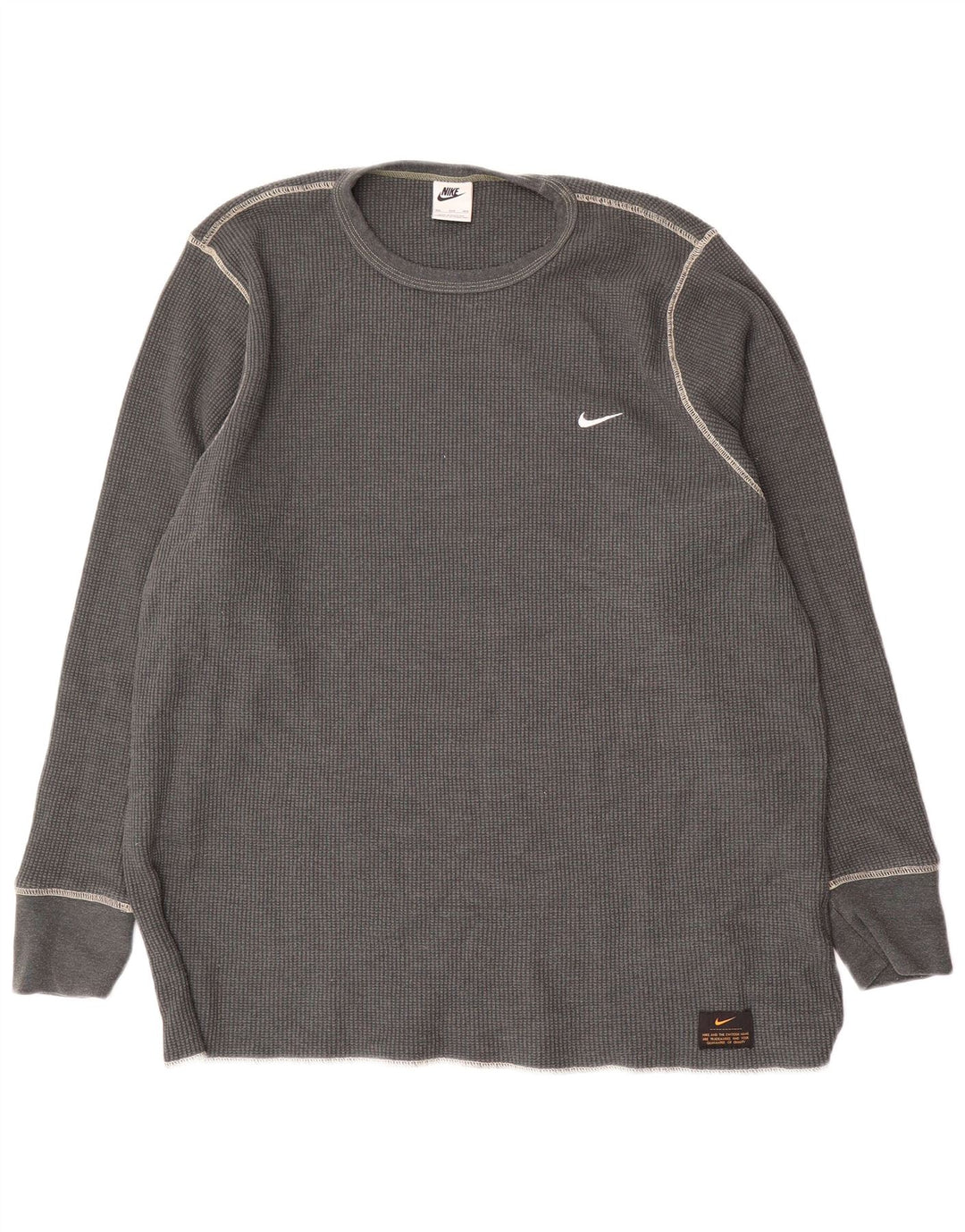 Top Nike da uomo a maniche lunghe 3XL in cotone grigio