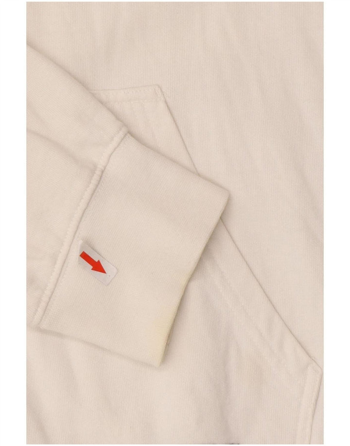 Maglione con cappuccio e zip da uomo Champion XL in cotone bianco