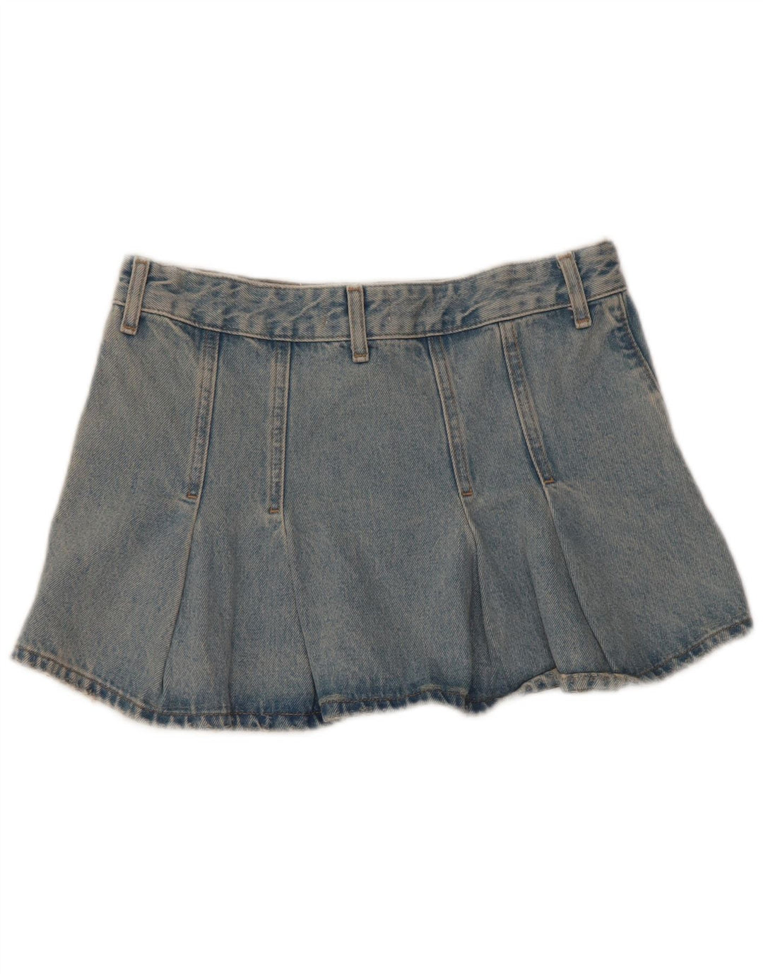 Minigonna di jeans Zara da donna piccola W26 in cotone blu