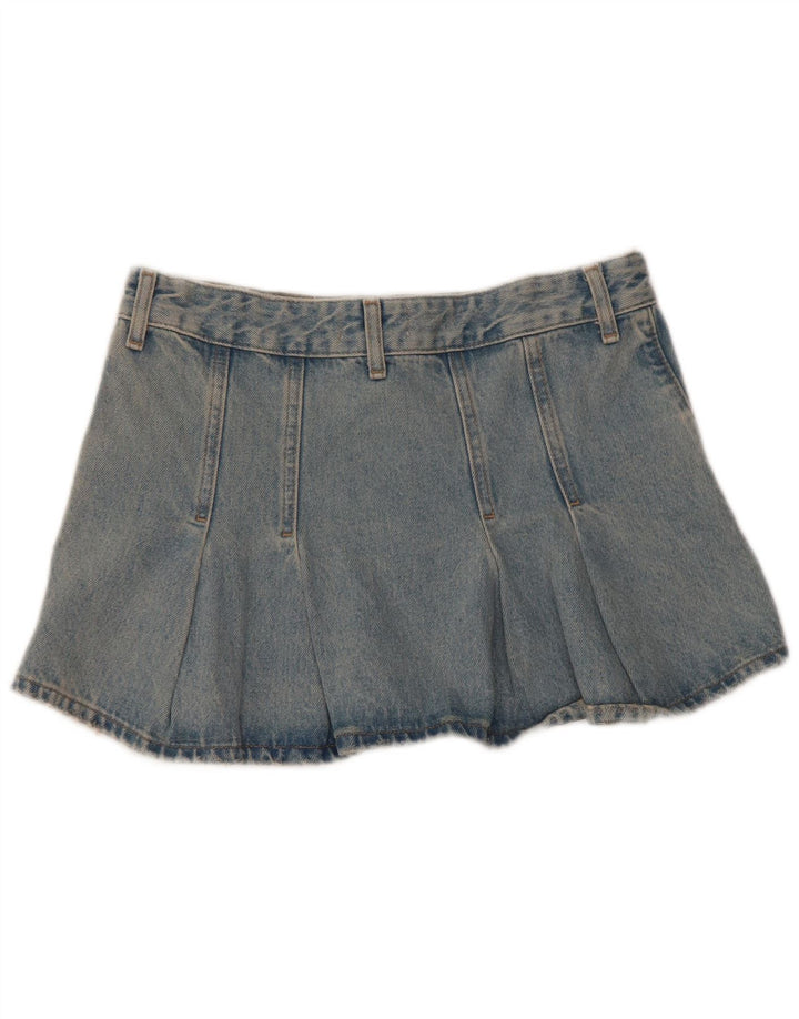 Minigonna di jeans Zara da donna piccola W26 in cotone blu