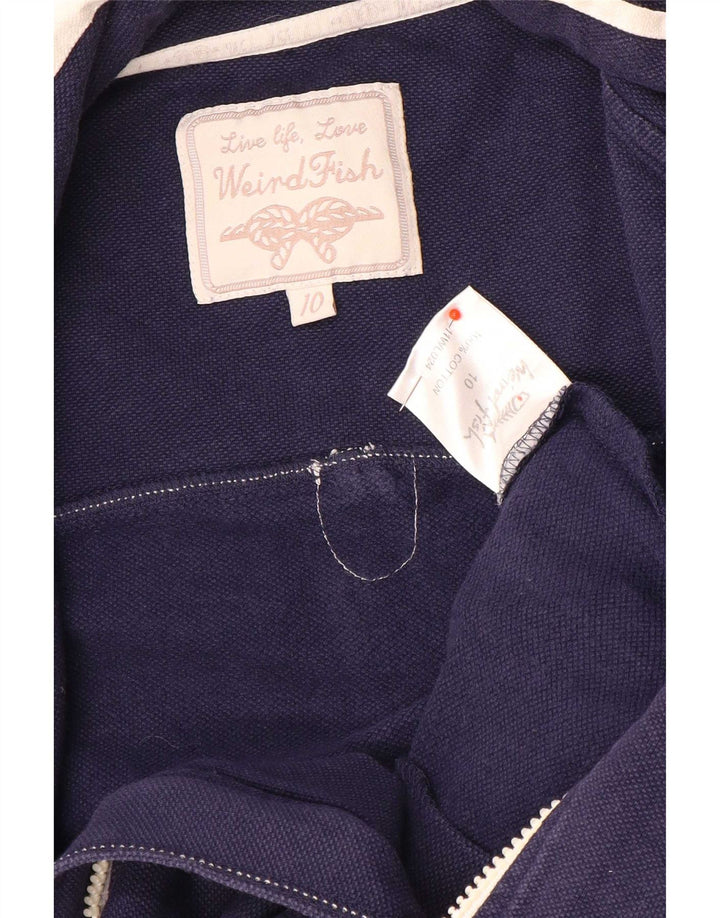 Giacca da tuta da donna Weird Fish UK 10 Small Blu Navy Colourblock