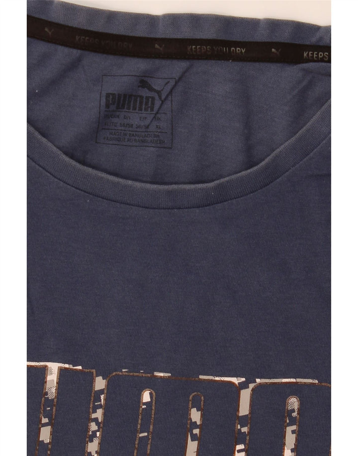 T-shirt grafica da uomo Puma Top XL Blu navy