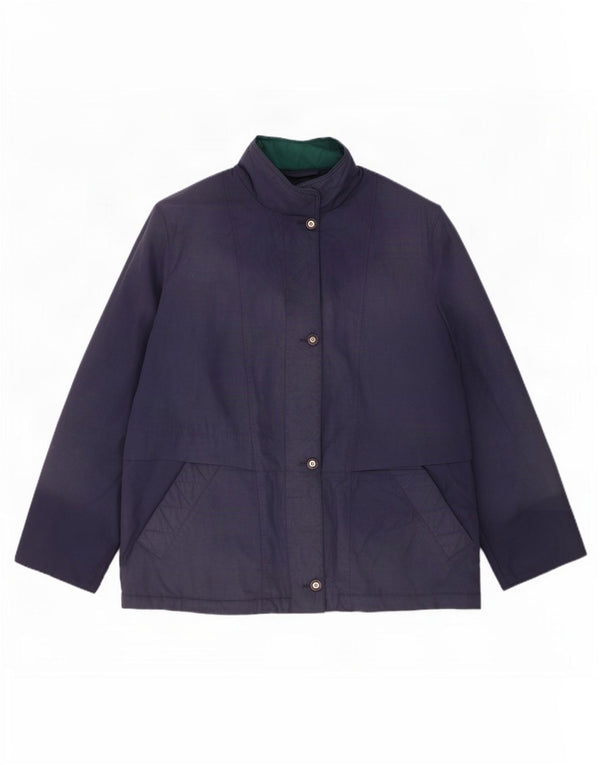 Giacca a vento con cappuccio da donna Marks & Spencer UK 20 2XL Blu navy