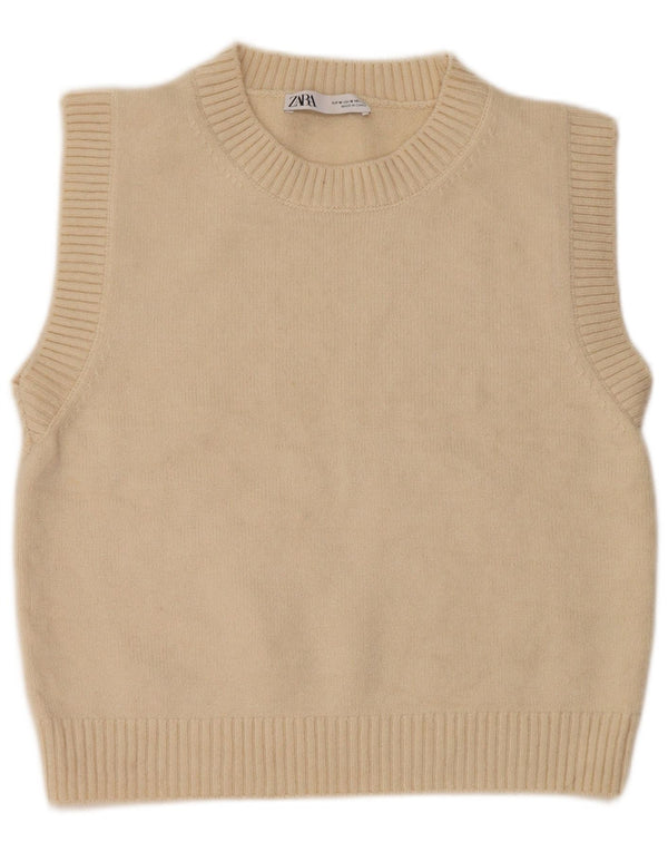 Canotta da donna Zara UK 14 Acrilico bianco medio