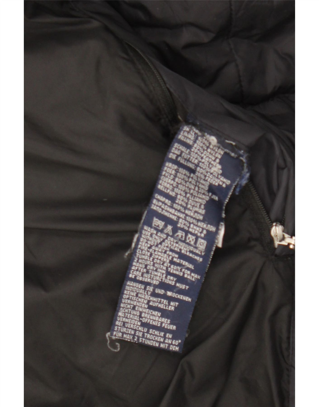 Cappotto imbottito da donna Sergio Tacchini UK 14 nylon nero medio