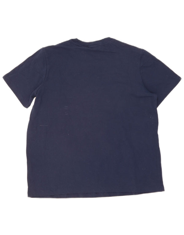 T-shirt grafica da donna Adidas Top UK 18 XL cotone blu navy