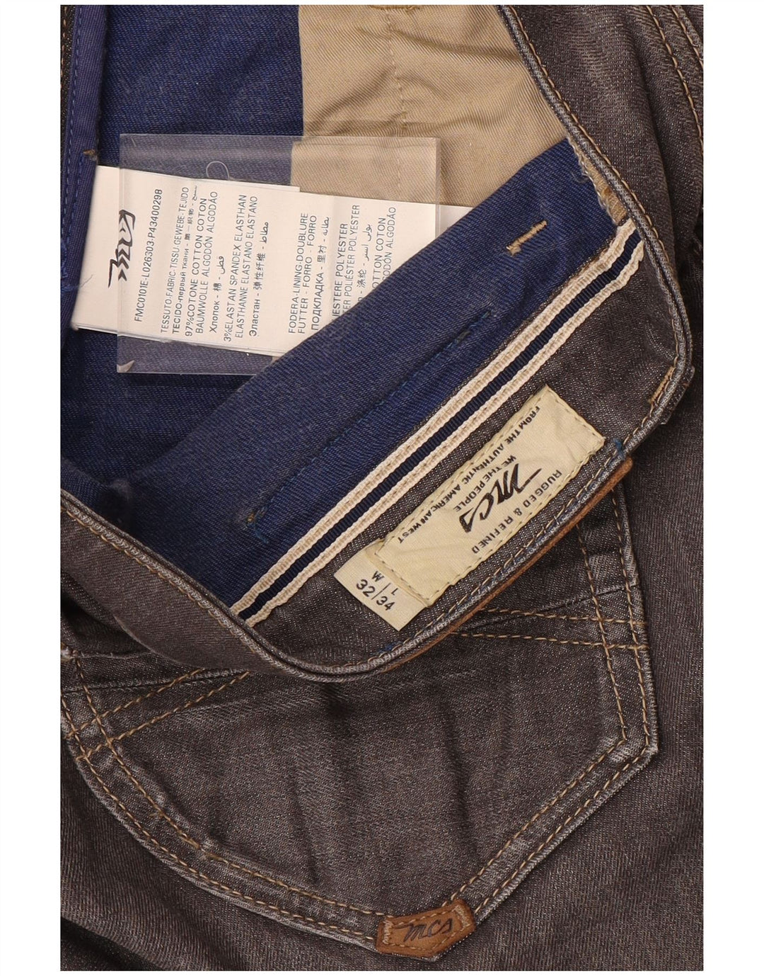 Jeans dritti da uomo Marlboro Classics W32 L29 Grigi