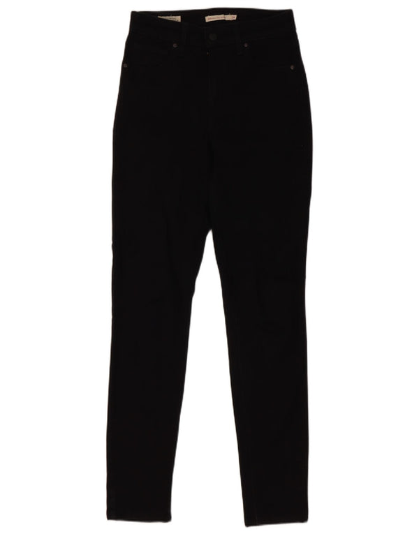 Levi's Womens 721 High Rise Skinny Jeans W26 L30 Black Cotton