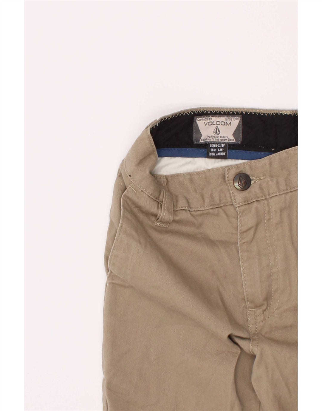 Pantaloncini chino da bambino Volcom 7-8 anni W22 in cotone beige