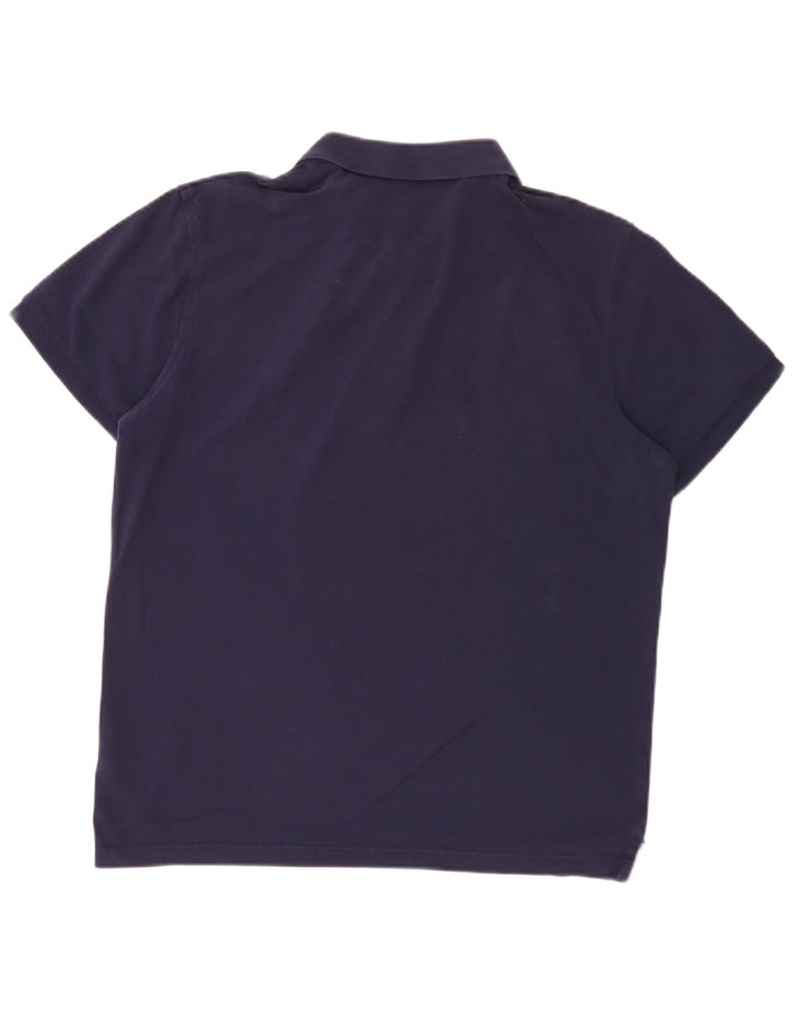 Polo da uomo Gant grande in cotone blu navy
