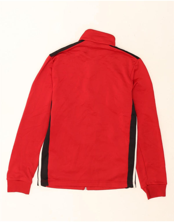Giacca da ginnastica da uomo Adidas Small in poliestere color block rosso