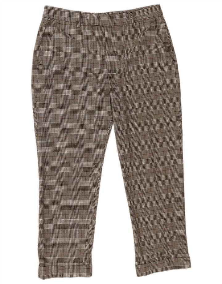 Pantaloni corti slim da donna Zara EU 40 medi W30 L25 grigio pied de poule