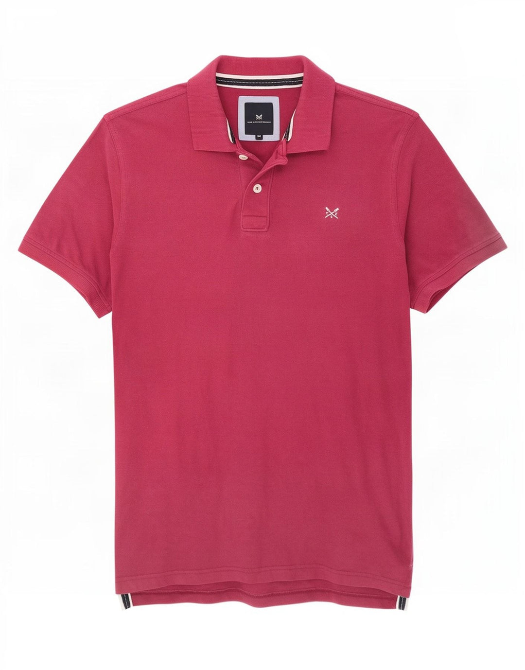 Crew Clothing Polo da uomo in cotone bordeaux medio