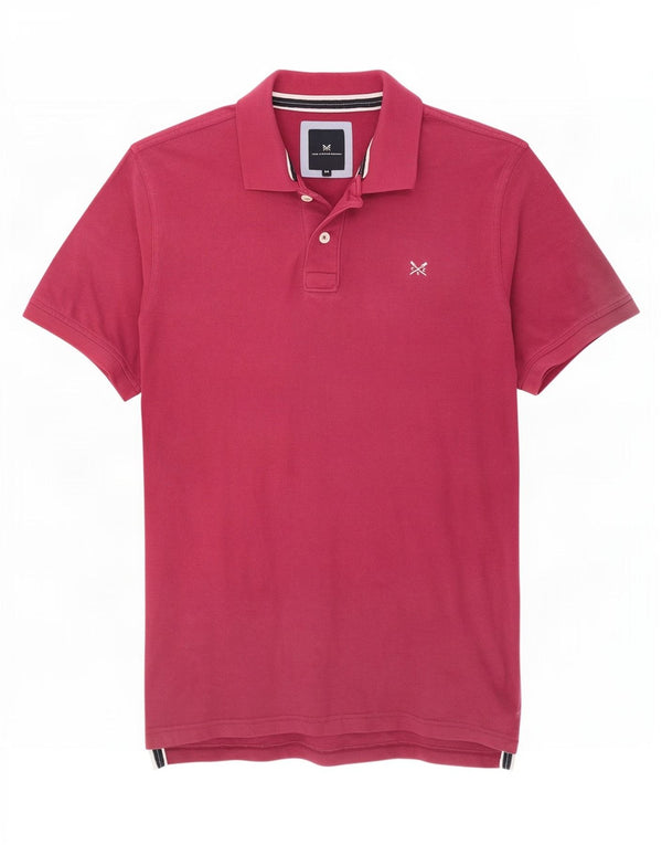 Crew Clothing Mens Polo Shirt Medium Burgundy Cotton