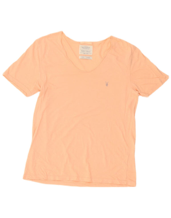 Maglietta da donna All Saints Top UK 16 grande cotone rosa