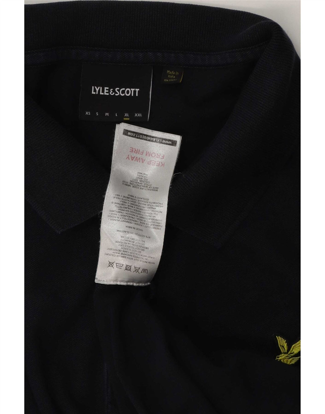 Polo da uomo Lyle & Scott XL in cotone blu navy