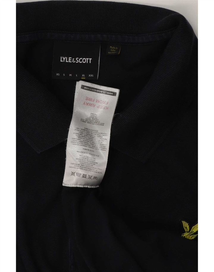 Polo da uomo Lyle & Scott XL in cotone blu navy