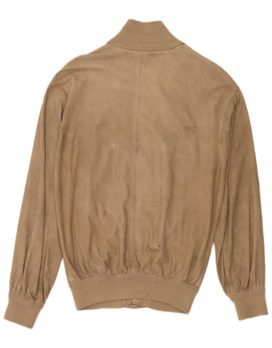 Giubbotto bomber in pelle scamosciata vintage da uomo UK 38 Beige medio