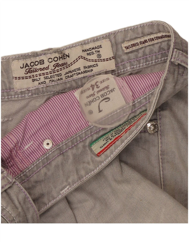 Jeans dritti da donna Jacob Cohen W34 L30 cotone grigio