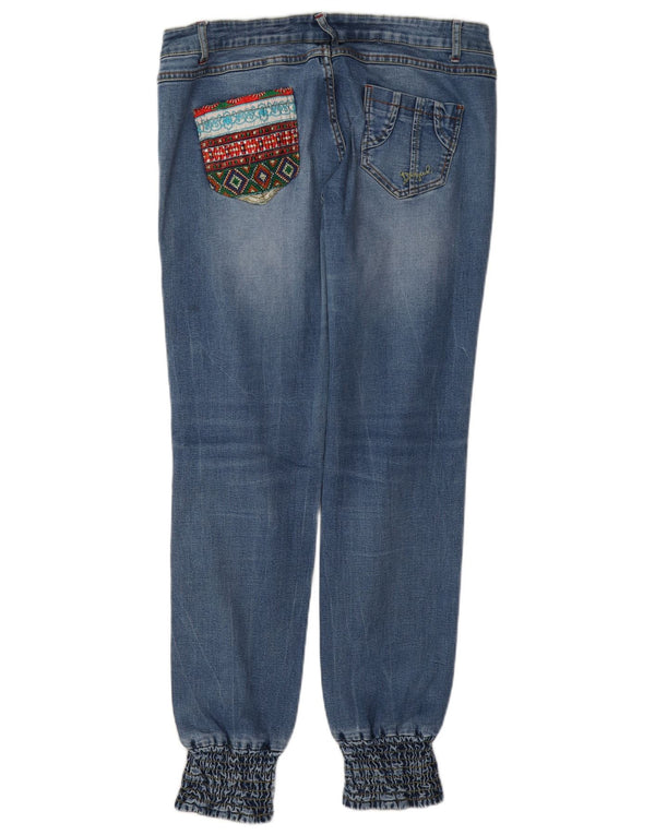 Desigual Pantaloni da jogging da donna in difficoltà Jeans slim W32 L31 Blu