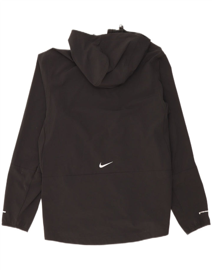 Giacca da ginnastica Nike da uomo con grafica grafica, giacca grande, nera, in poliestere