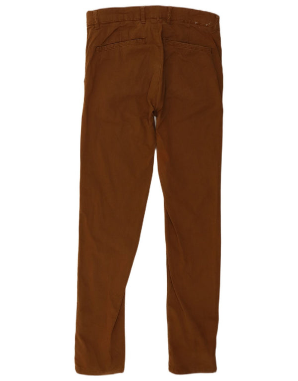 Pantaloni chino slim da uomo Zara EU 38 Small W30 L29 Cotone marrone