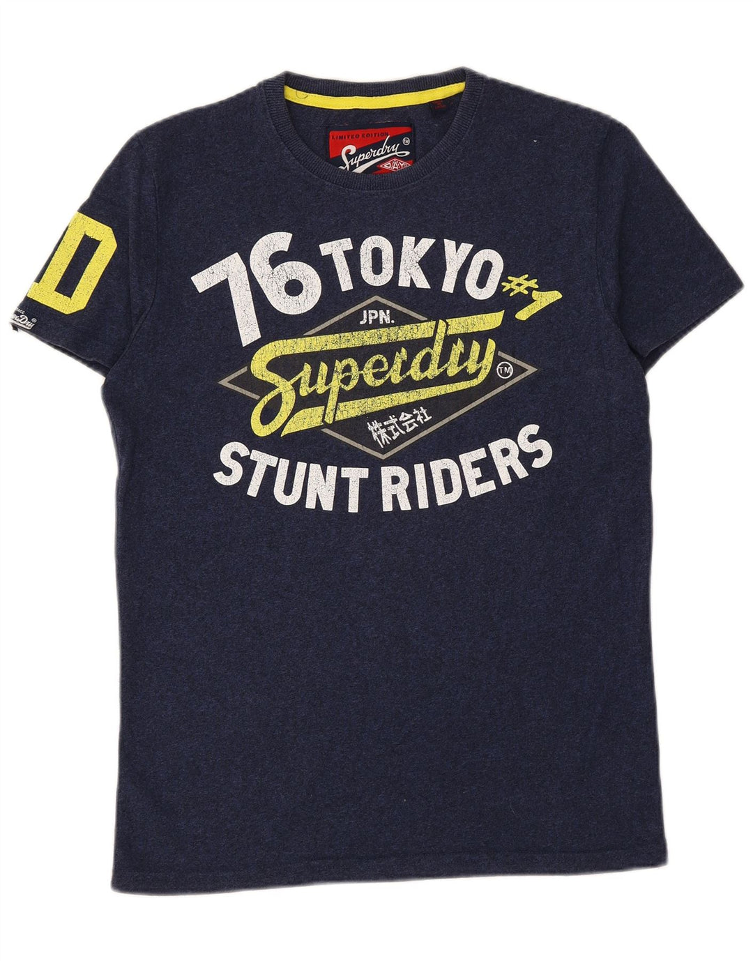 T-shirt grafica da uomo SUPERDRY Top in cotone blu navy medio