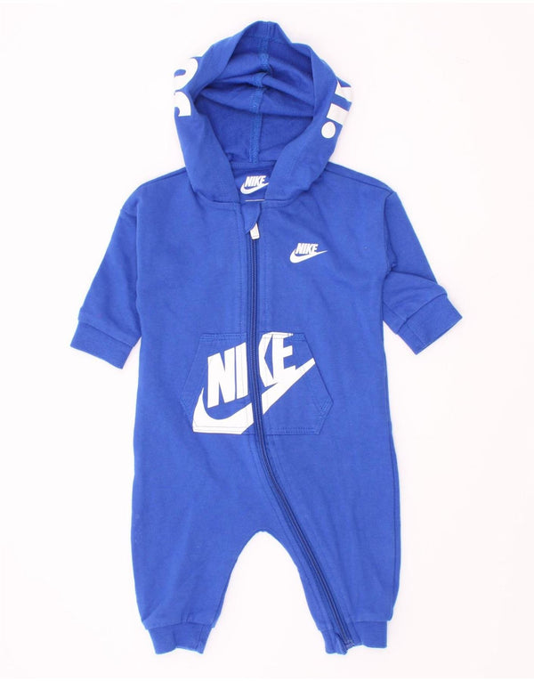 Tuta con cappuccio grafica Nike da bambino 0-3 mesi in cotone blu