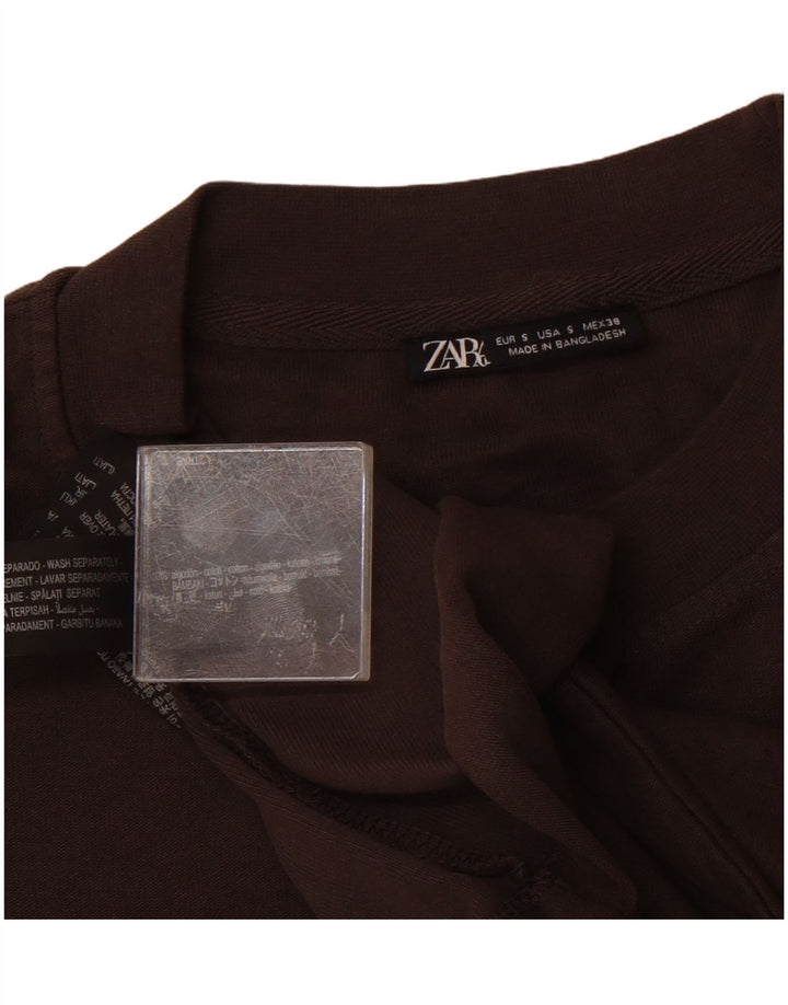 T-shirt Zara da uomo Top Small in cotone grigio