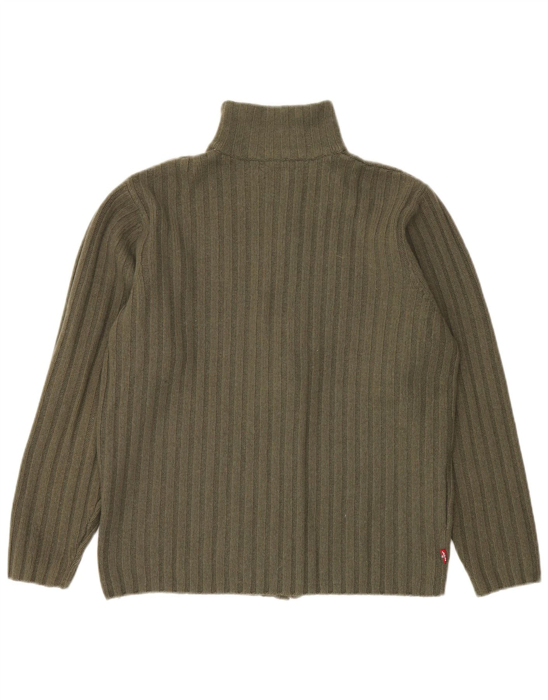 Levi's Maglione cardigan con zip intera da uomo grande lana d'agnello kaki