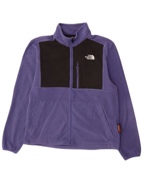 Giacca in pile da uomo The North Face UK 40 Large Viola Colourblock Poliestere