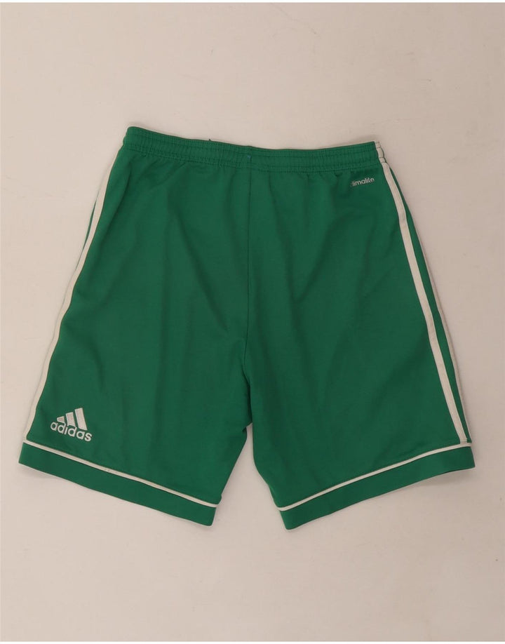 Pantaloncini sportivi ADIDAS Climalite da ragazzo 13-14 anni in poliestere verde
