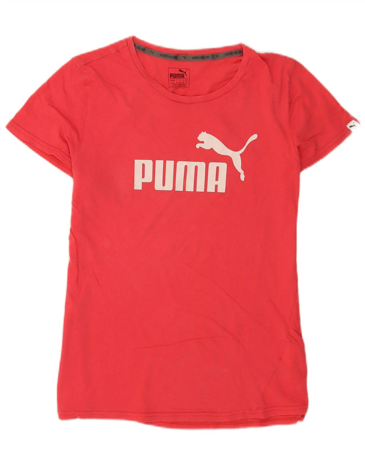 T-shirt grafica da donna Puma Top UK 14 cotone rosa medio