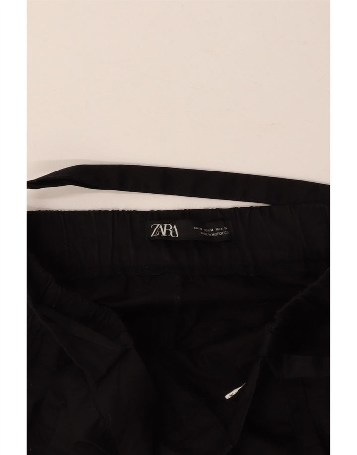 ZARA Womens Joggers Cargo Trousers Medium W28 L26 Black