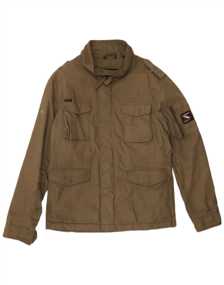 Giacca militare da uomo Superdry UK 40 grande cotone kaki