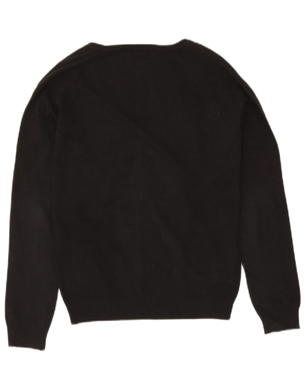 Maglione cardigan da donna Zara UK 14 grande cotone nero