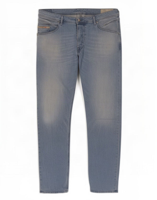 Jeans da uomo Diesel Belther Regular Slim affusolati W40 L32 in cotone blu
