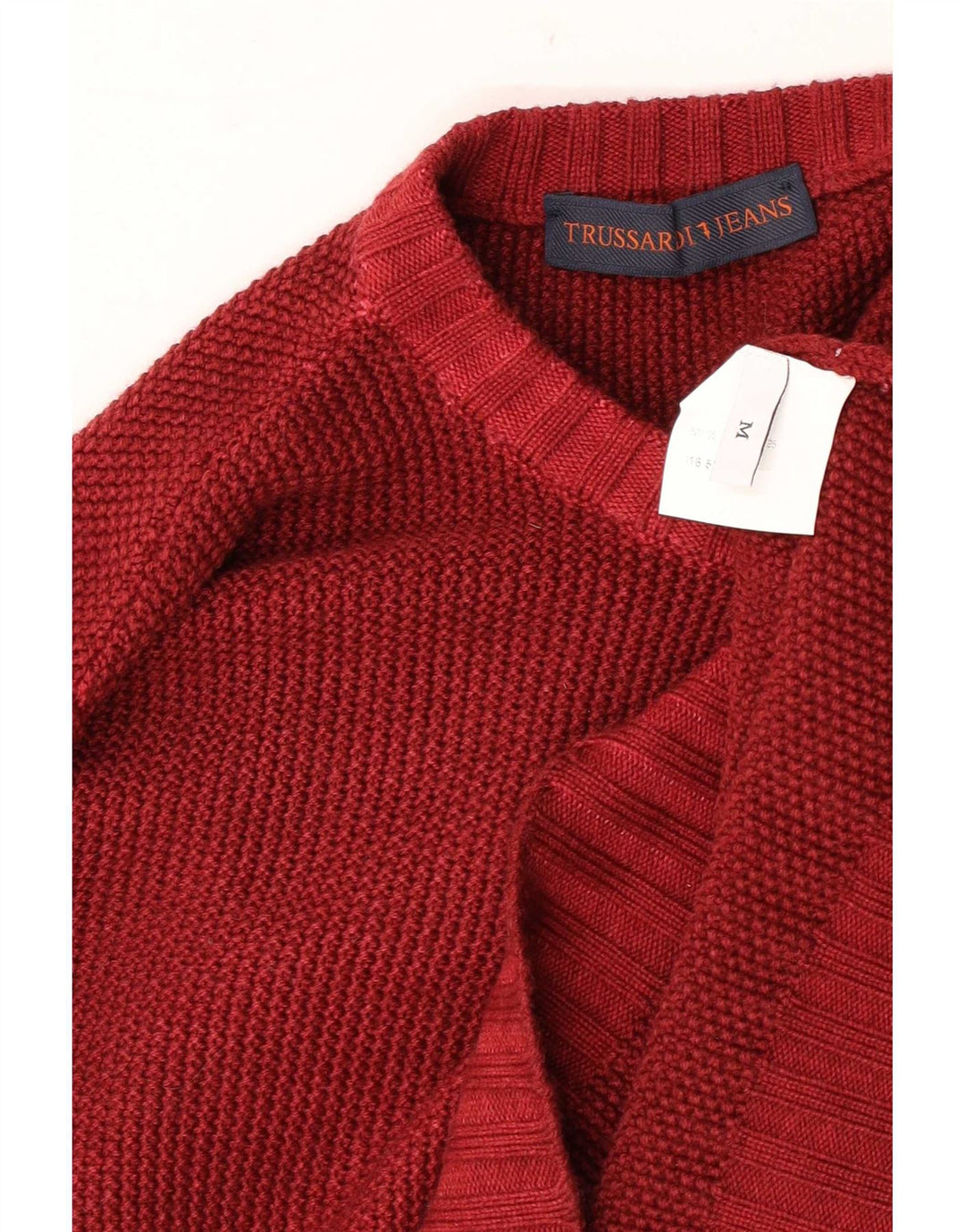 Maglione Maglione Girocollo Uomo Trussardi Jeans Rosso Medio