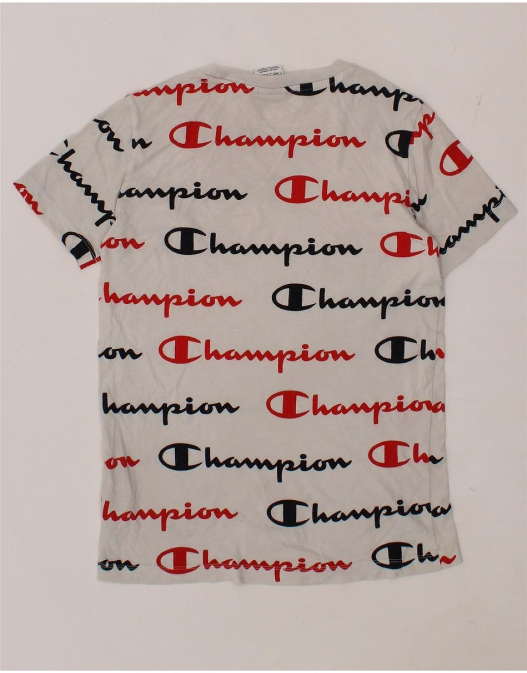 CHAMPION Womens Graphic T-Shirt Top UK 12 Medium White Cotton Vintage Champion and Second-Hand Champion from Messina Hembry 