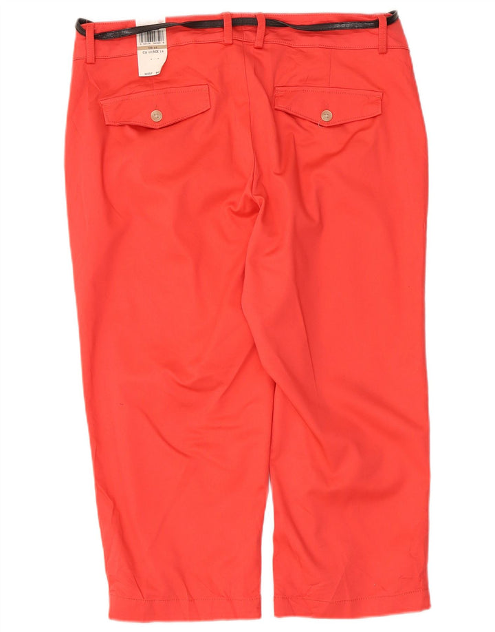 Pantaloni Capri da donna Dockers US 12 Large W34 L20 Cotone rosso