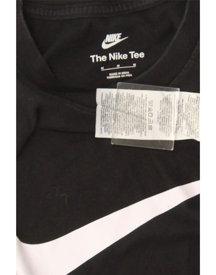 T-shirt grafica da uomo Nike Top in cotone nero medio