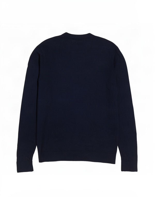 Maglione Hollister da uomo con scollo a V grande in cotone blu navy