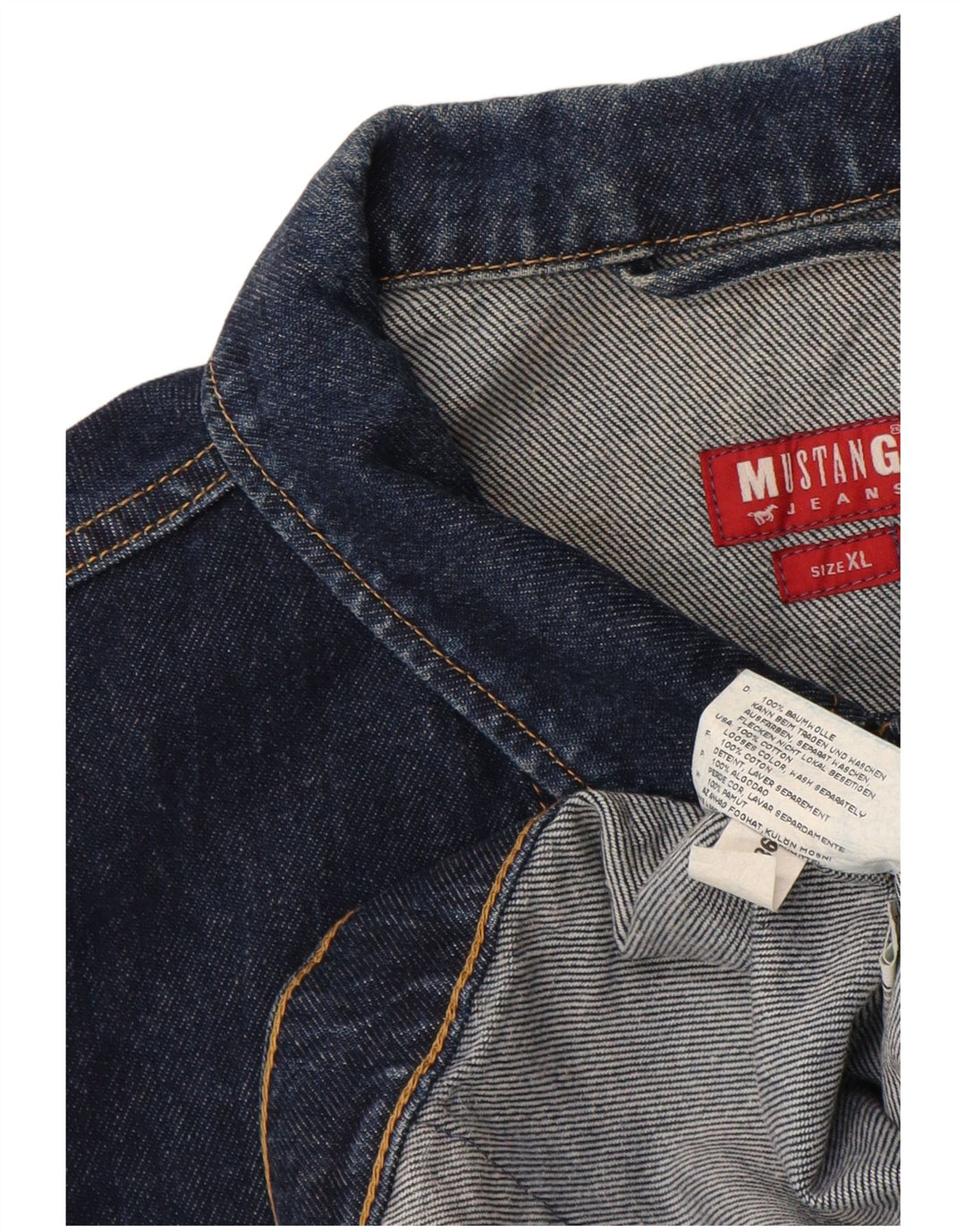 Mustang Giacca di jeans da uomo UK 40 XL Cotone blu navy