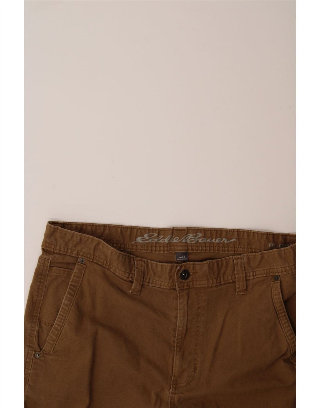 EDDIE BAUER Mens Chino Shorts W34 Large Brown Cotton Vintage Eddie Bauer and Second-Hand Eddie Bauer from Messina Hembry 