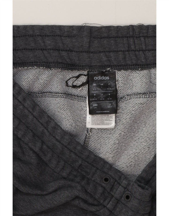 Pantaloni da tuta da donna ADIDAS Joggers UK 16/18 Large Grigio screziato