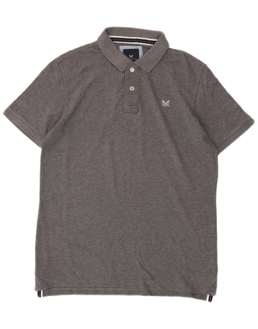 Crew Clothing Polo da uomo piccola in cotone grigio