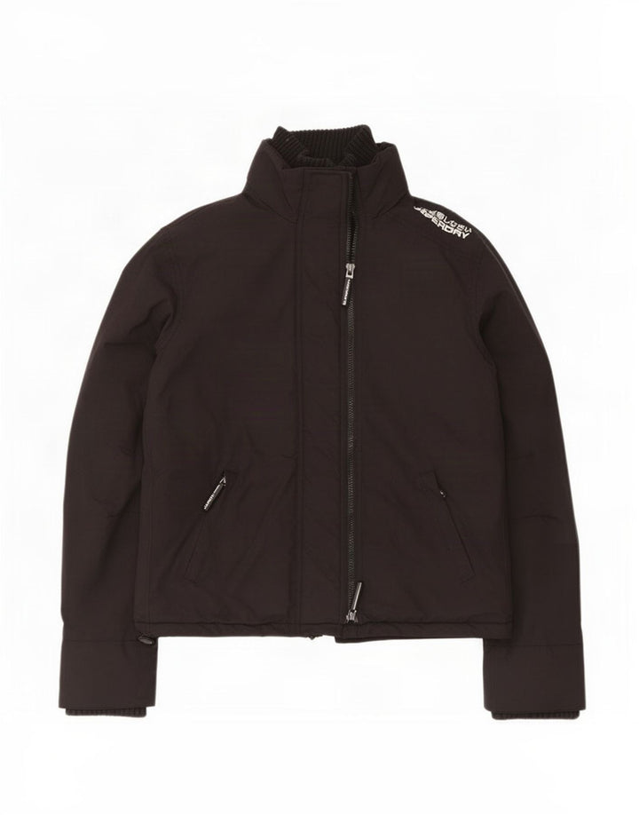 Giacca antipioggia da donna Superdry UK 18 XL nylon nero