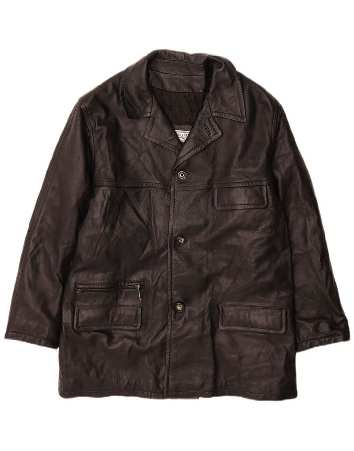 Giacca in Pelle Uomo Dario Vetti IT 50 Large Pelle Nera