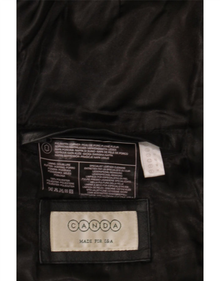 Giacca in pelle da uomo Canda IT 52 XL in pelle nera