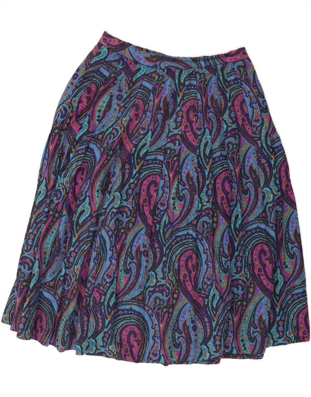 VINTAGE Womens A-Line Skirt W30 Medium Multicoloured Paisley Vintage Vintage and Second-Hand Vintage from Messina Hembry 